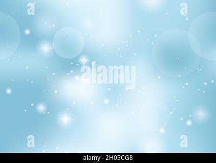 Seamless Abstract Blue Bokeh Background With Lights And Halos. Vector Illustration. Horizontally And Vertically Repeatable. Stock Vector