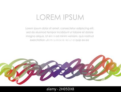 Abstract Seamless Vector Background Illustration With Doodle Lines And Text Space Isolated On A White Background. Horizontally Repeatable. Stock Vector