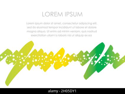 Abstract Seamless Vector Illustration A With Wavy Line And Text Space On A White Background. Horizontally Repeatable. Stock Vector