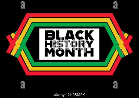 Black history month vector illustration design graphic on a black background Stock Vector