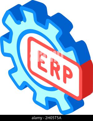 erp working processing line icon vector illustration Stock Vector Image ...