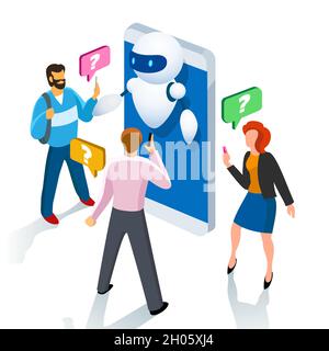 Ai chatbot service Stock Vector