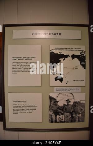 Oahu, HI. U.S.A. 6/7&8/2021. Schofield Barracks Tropic Lightening Museum. Hist. of the 25th Infantry Division. Stock Photo