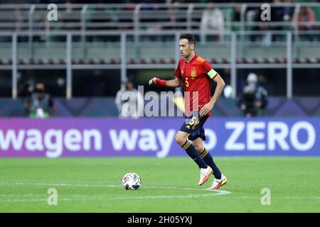 Sergio Busquets of Spain  controls the ball during the Uefa Nations League final match between Spain and France . Stock Photo