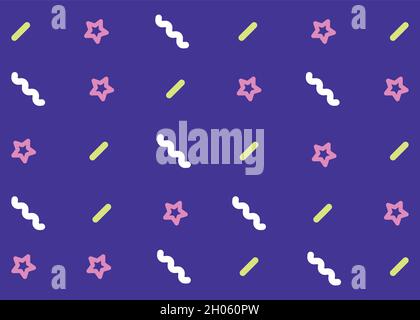 Confetti pattern. Vector illustration in flat design. Stock Vector