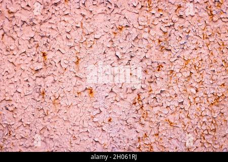 Cracked paint and rusty metal background. Stock Photo