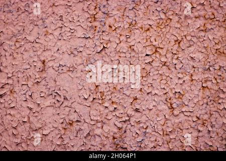 Rusty metal texture, old paint, cracked grunge background. Stock Photo