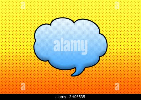 speech bubble in pop art style Stock Photo