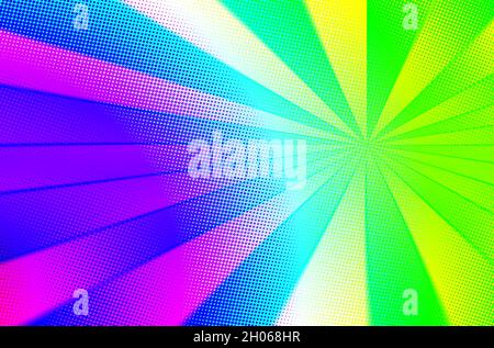 colorful pop art comics book cartoon magazine cover.halftone illustration Stock Photo