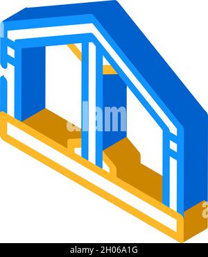 building metallic framework color icon vector illustration Stock Vector ...