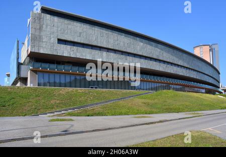 Turin, Piedmont, Italy -10-10-2021- The exteriors of the National Automobile Museum (Museo Nazionale dell'Automobile). Stock Photo