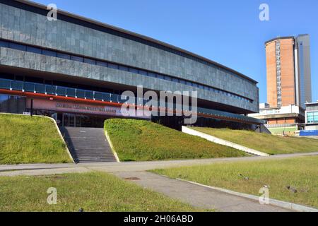 Turin, Piedmont, Italy -10-10-2021- The exteriors of the National Automobile Museum (Museo Nazionale dell'Automobile). Stock Photo