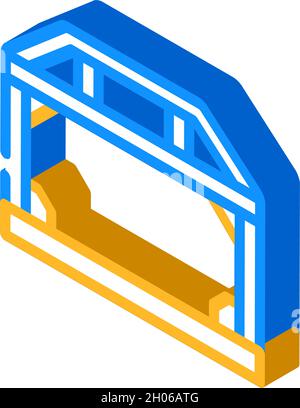 construction metallic material frame isometric icon vector illustration ...