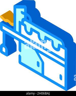 metal production industry equipment isometric icon vector illustration Stock Vector