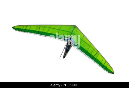 Real modern hang glider wing silhouette isolated on white. Hang glider ...