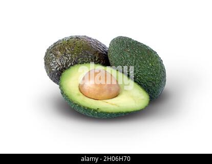 Avocados isolated on white background Stock Photo