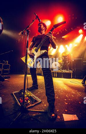 Malmo, Sweden. 08th, October 2021. The Swedish stoner rock band Deville performs a live concert at Kulturbolaget in Malmoe. (Photo credit: Gonzales Photo - Joe Miller). Stock Photo