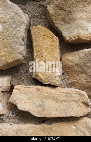 a wall of white sandstone Stock Photo