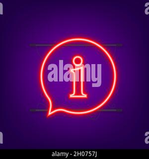 Information sign glitch icon. Info speech bubble. Vector illustration. Stock Vector
