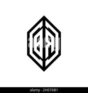 BS Monogram Logo geometric initial with wing shape style design template. Wing initial logo design isolated in black background Stock Vector