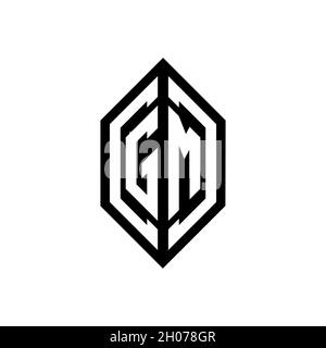 GM Modern Leter Logo Design With Black And White Monogram. Creative Letter  Logo Brush Monogram Vector Design. Royalty Free SVG, Cliparts, Vectors, and  Stock Illustration. Image 110771507.