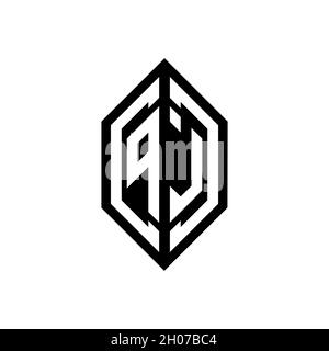 PL logo with geometric shape vector monogram design template isolated on white background Stock Vector