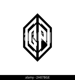 QP logo with geometric shape vector monogram design template isolated on white background Stock Vector