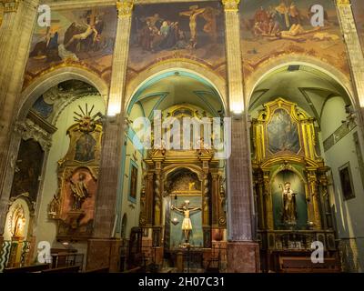 Side chapels of Our Lady of the Angels Church, Pollença Stock Photo