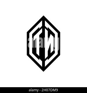 WJ Monogram geometric shape style template. Monogram initial design vector on isolated background Stock Vector