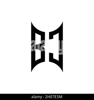 BB logo with geometric shape vector monogram design template isolated on white background Stock Vector