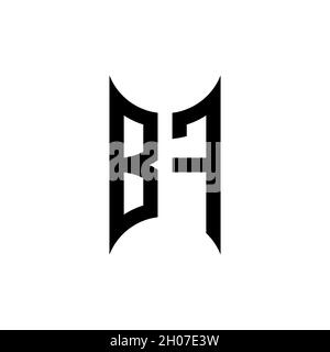 BE logo with geometric shape vector monogram design template isolated on white background Stock Vector