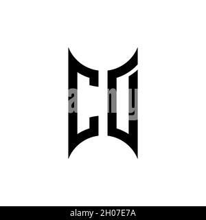CD Monogram geometric shape style template. Monogram initial design vector on isolated background Stock Vector