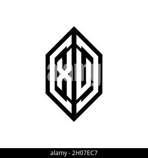 ZT Monogram geometric shape style template. Monogram initial design vector on isolated background Stock Vector