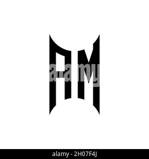 AL logo with geometric shape vector monogram design template isolated on white background Stock Vector