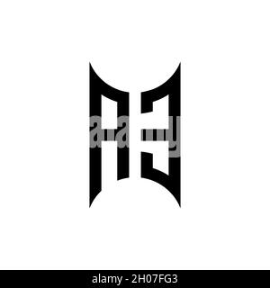 AE logo with geometric shape vector monogram design template isolated on white background Stock Vector
