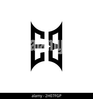 EB Monogram geometric shape style template. Monogram initial design vector on isolated background Stock Vector