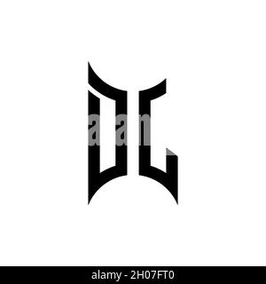 DI Monogram geometric shape style template. Monogram initial design vector on isolated background Stock Vector