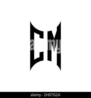 CL Monogram geometric shape style template. Monogram initial design vector on isolated background Stock Vector