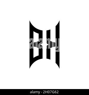BJ Monogram geometric shape style template. Monogram initial design vector on isolated background Stock Vector