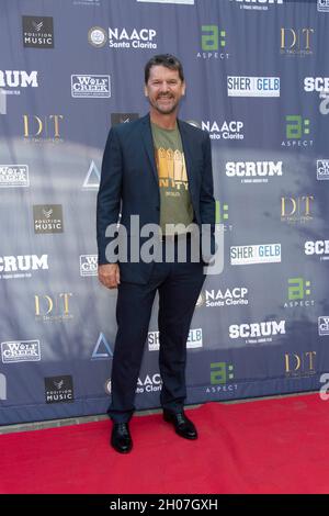 Thomas Morgan attends Square Zero Films World Movie Premiere of SCRUM ...