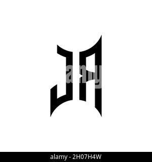 IQ Monogram geometric shape style template. Monogram initial design vector on isolated background Stock Vector