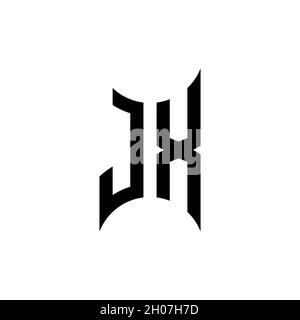 IX Monogram geometric shape style template. Monogram initial design vector on isolated background Stock Vector