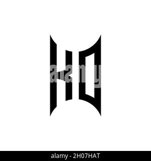 JN Monogram geometric shape style template. Monogram initial design vector on isolated background Stock Vector