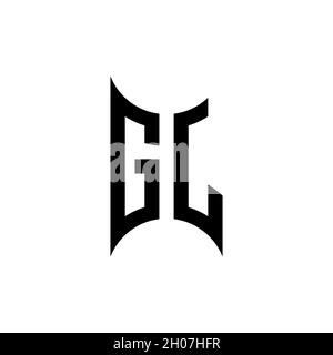 GI Monogram geometric shape style template. Monogram initial design vector on isolated background Stock Vector