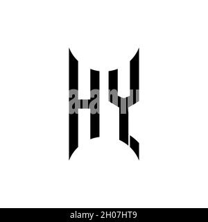 X, H, XH, HX, logo, monogram, alphabet, design, initial, initial letter, initials, signature, letter, lettering, logos, logotype, abstract, black, vec Stock Vector