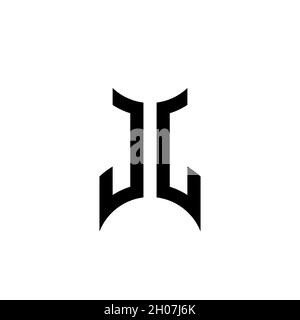 II Monogram geometric shape style template. Monogram initial design vector on isolated background Stock Vector