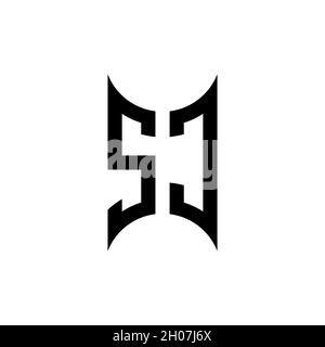 RC Monogram geometric shape style template. Monogram initial design vector on isolated background Stock Vector