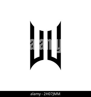 US Monogram geometric shape style template. Monogram initial design vector on isolated background Stock Vector