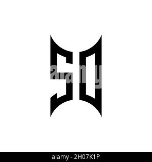 RN Monogram geometric shape style template. Monogram initial design vector on isolated background Stock Vector