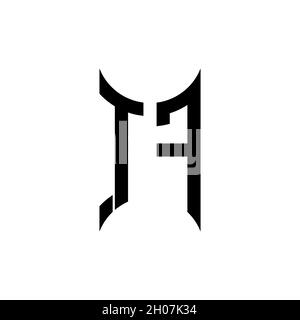 SF Monogram geometric shape style template. Monogram initial design vector on isolated background Stock Vector